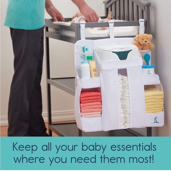 Hiccapop Accessories Hanging Diaper Organizer For Changing Table